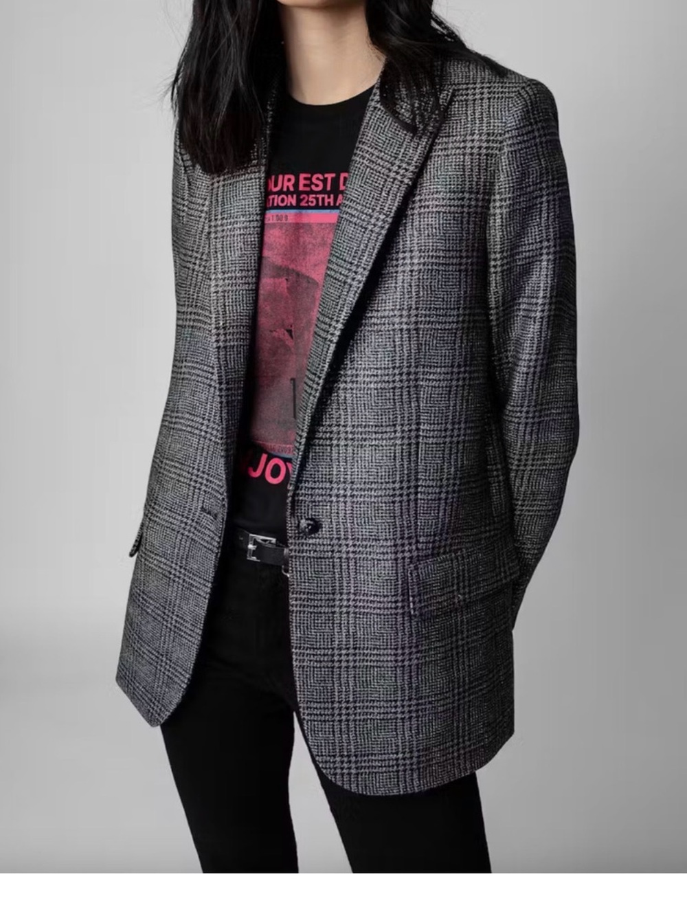 Zadig & Voltaire Viva Car Shimmer Blazer MSRP $698